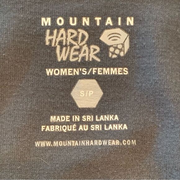 MOUNTAIN HARDWEAR Top Women’s S/P Blue V-Neck Long Sleeve Stretch Base Layer. - Picture 6 of 11